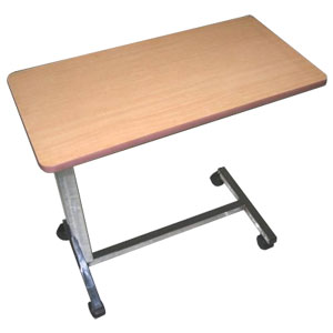 Overbed Table with Wooden Top